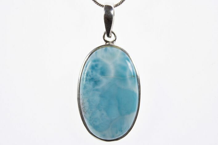 Stunning, Larimar Pendant (Necklace) - Sterling Silver #303224
